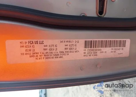 2016 Dodge Charger Se z USA, uszkodzony, nr VIN 2C3CDXBG1GH216034